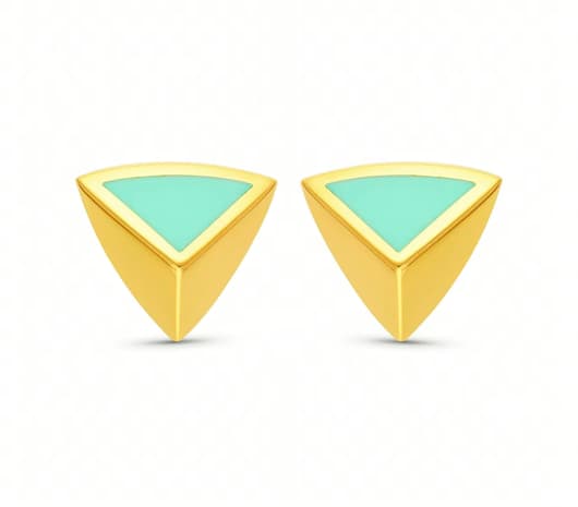 Shimmer Pop Trendy Gold Earrings