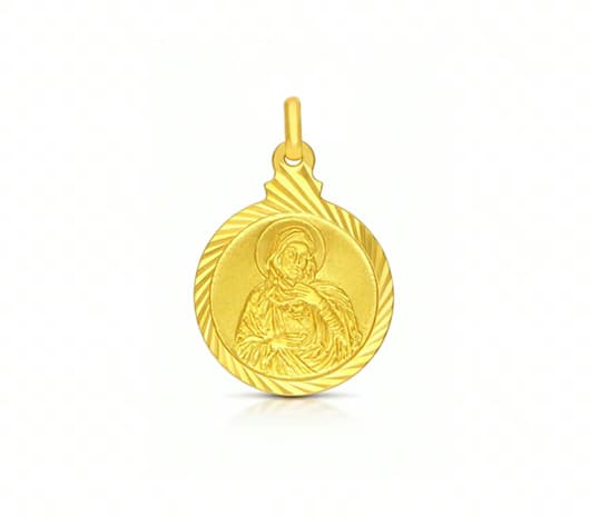Mary Matha 22 KT Gold Pendant