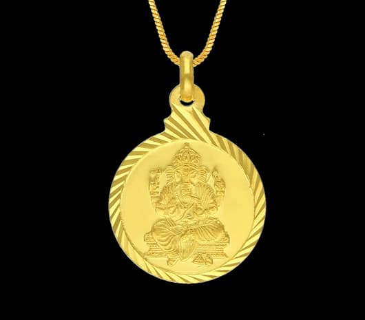 Lord Ganesha 22KT Gold Pendant
