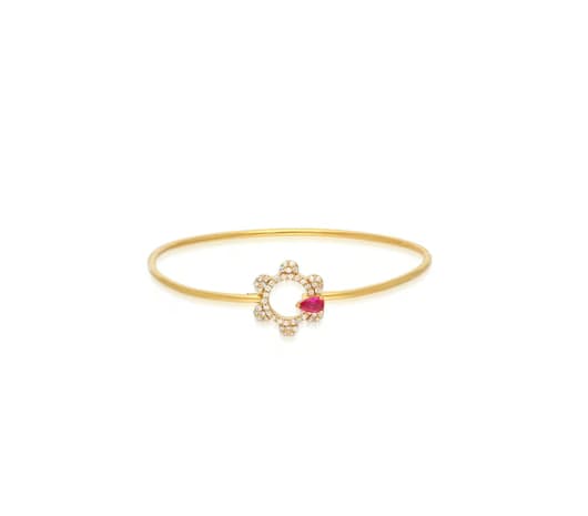 Floral Glow Bangle Bracelet