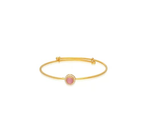 Rose Glow Bangle Bracelet