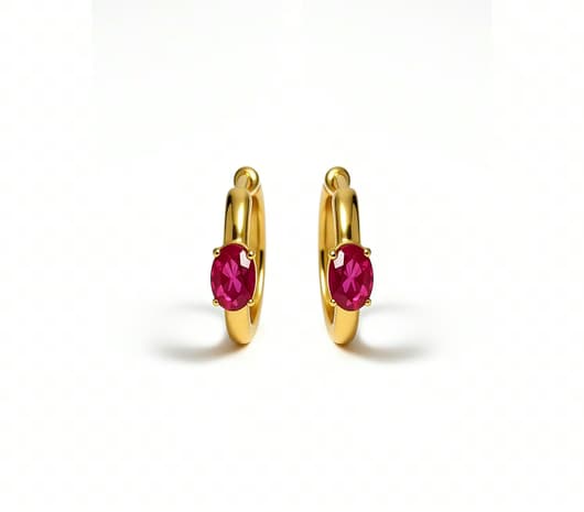 Scarlet Shine Hoops Gold Earrings