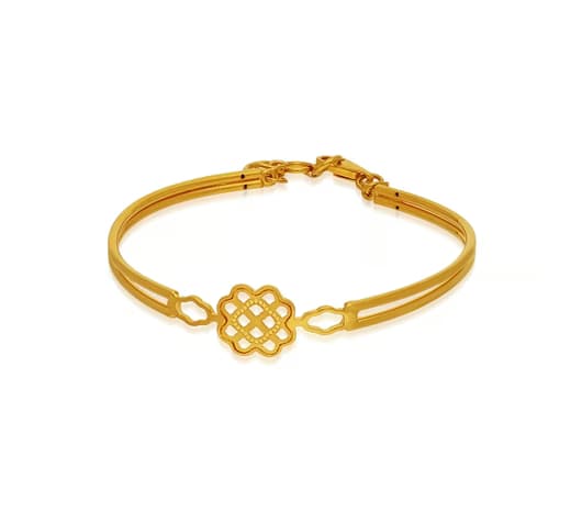 Flower Motif Gold Bracelet