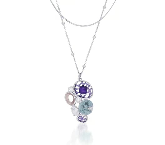 Twilight Cascade Silver Necklace