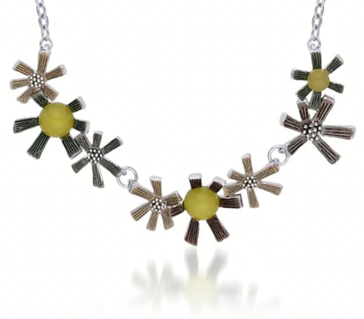 Daisy Bloom Silver Necklace