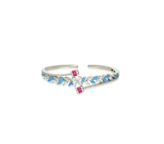 Pastel Dream Silver Bangle Bracelet