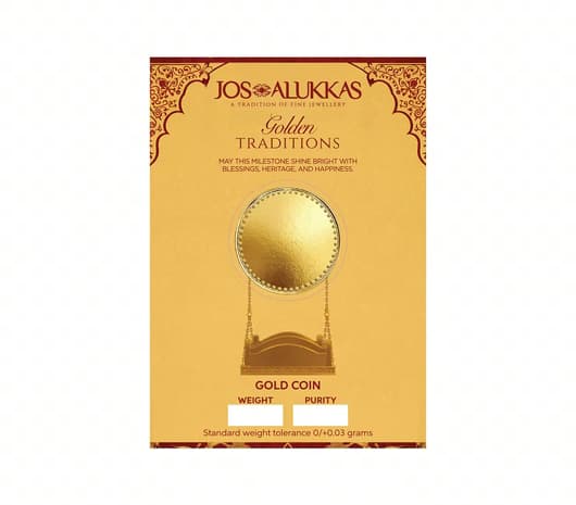 22KT Golden Traditions Gold Coin for Auspicious Occasions by Jos Alukkas