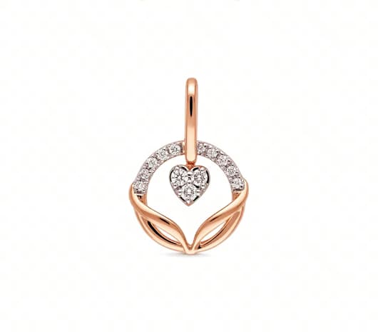 Tender Hold Heart 18 kt Diamond Pendant
