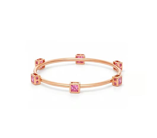 Rosy Glow 18KT Kids Gold Bangle