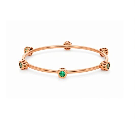 Green Glow 18KT Kids Gold Bangle