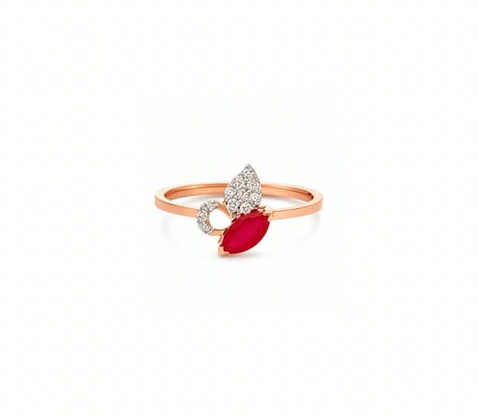 Ruby Glow 18KT Diamond Ring