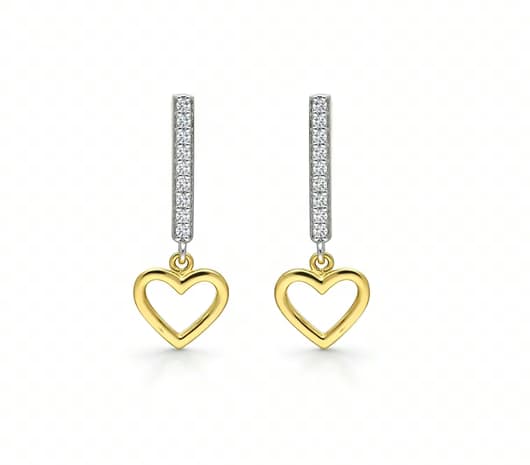 Cute Heart 18KT Gold Earrings