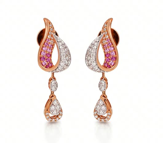 Graceful 18KT Diamond Balle Earrings