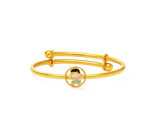 22KT Gold Cartoon Boy Kids Bangle